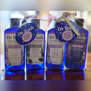 Dr. Teal's Foaming Bath Set with Epson Salt Travel Size 3oz Pack of 4 New Sealed